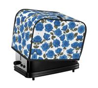 The Beautiful blue roses toaster cover is suitable for 2 small toaster covers with wide slots and comes with a storage pocket to meet diverse baking needs.