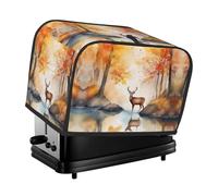The beautiful deer toaster cover is suitable for 2 small toaster covers with wide slots and comes with a storage pocket to meet diverse baking needs.