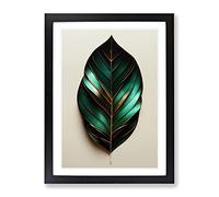The Beautiful Leaf Framed Wall Art Print A2 Black