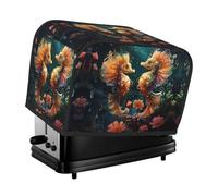 The Beautiful Seahorse Couple toaster cover is suitable for 2 small toaster covers with wide slots and comes with a storage pocket to meet diverse baking needs.