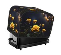 The Beautiful yellow roses toaster cover is suitable for 2 small toaster covers with wide slots and comes with a storage pocket to meet diverse baking needs.