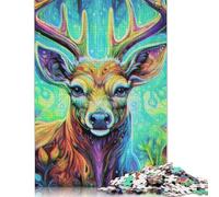 The Beauty of A Deer Puzzle Rectangular Paper Board Paper Rectangular Jigsaw Puzzle for Adult Children Easter Gifts 1000pcs (26x38cm)