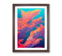 The Beauty Of Coral Reef Framed Print | A2 Walnut Framed Wall Art | Ready to Hang | Modern Nature Picture | Living Room Bedroom Lounge Office