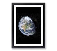 The Beauty of Planet Earth Framed Print | A2 Black Framed Wall Art | Ready to Hang | Modern Space Picture | Living Room Bedroom Lounge Office