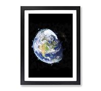 The Beauty Of Planet Earth Modern Framed Print | A4 Black Framed Wall Art | Ready to Hang | Modern Space Picture | Living Room Bedroom Lounge Office