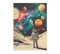 The Beauty Of Space Retro Poster, Vintage Surreal Photography Wall Art, Space Art Prints, Astronaut, Sci-fi Bedroom Decor, A4 (Print Only) - 29.7x21cm