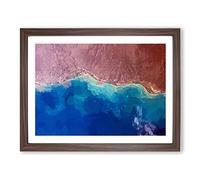 The Beauty Of The Earths Landscape In Abstract Modern Art Framed Print | A4 Walnut Framed Wall Art | Ready to Hang | Abstract Fantasy Picture | Living Room Bedroom Lounge Office