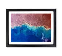 The Beauty Of The Earths Landscape In Abstract Modern Art Framed Wall Art Print, Ready to Hang Picture for Living Room Bedroom Home Office Décor, Black A4 (34 x 25 cm)