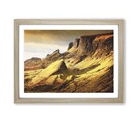 The Beauty Of The Isle Of Skye In Scotland Modern Art Framed Wall Art Print, Ready to Hang Picture for Living Room Bedroom Home Office Décor, Oak A2 (64 x 46 cm)
