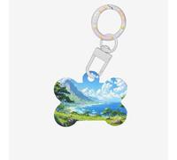 The Beauty of The Seaside Dog Tags for Pets,Bone-Shaped Acrylic Pet ID Tags,Perfect for Small to Large Dogs and Cats,Cute & Functional