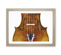 The Beauty Of The Violin Painting Modern Art Framed Print | A2 Oak Framed Wall Art | Ready to Hang | Modern Music Picture | Living Room Bedroom Lounge Office