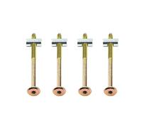 The Bed Slats Company M6 x 14mm Cross Dowels Barrel Nuts With 150mm Furniture Connecting Bolts For Bunk Beds Cots - Set of 4