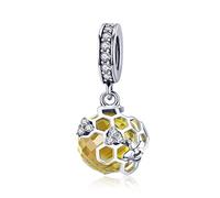 The Bee Charms Bead Fit For Pandora Charms Bracelets Jewelry Or European Bangle Bracelets