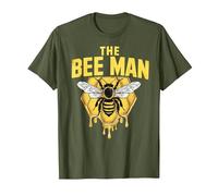 The Bee Man - Bee Lover Beekeeping & Beekeeper T-Shirt, Men, Olive Green, 3X-Large