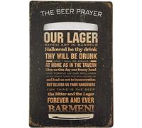 The Beer Prayer - Retro Vintage Metal Sign - 2 Sizes. ideal for man cave, home bars etc (8 x 6")