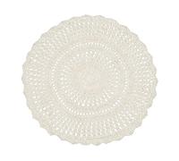 THE BEER VALLEY Hand Knitted Boho Rug - 3' Round (Off White), Anti-Slip Decorative Handmade Accent Rugs for Kitchen Living Room Bedroom, 3 Feet Round
