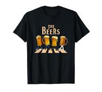The Beers Abbey Road Parody Funny Beer Lovers Funny Parody T-Shirt