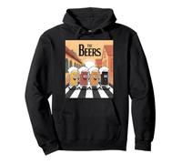 The Beers Funny Beer Glasses Parody Retro Drinking Design Pullover Hoodie