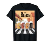 The Beers Funny Beer Glasses Parody Retro Drinking Design T-Shirt