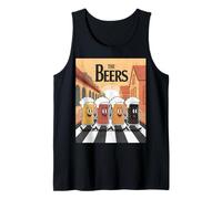 The Beers Funny Beer Glasses Parody Retro Drinking Design Tank Top