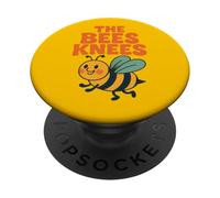 The Bees Knees Funny Cute Bee Pun Spring Summer Buzz PopSockets Adhesive PopGrip