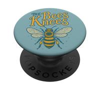 The Bees Knees Funny Cute Bee Pun Spring Summer Buzz PopSockets Adhesive PopGrip