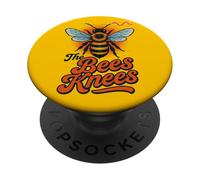The Bees Knees Funny Cute Bee Pun Spring Summer Buzz PopSockets Adhesive PopGrip