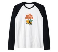 The Bees Knees Funny Cute Bee Pun Spring Summer Buzz Raglan Baseball Tee