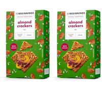 The Beginnings - Almond Crackers - Gluten Free and Vegan - 100% Natural - 80g Pack (Pack of 2)