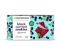 The Beginnings Blackcurrant Cookies - Slow Dried with 33% Real Berries - Gluten Free Snacks - Vegan Cookies - Dairy Free - 100% Natural Plant-Based Treats - 80g Box