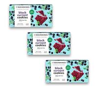 The Beginnings Blackcurrant Raw Cookies (3 * 80g) - No-Bake Gluten Free, Vegan & Dairy Free, No Refined Sugar, 33% Real Blackcurrants, Slow-Dried at 45°C, Free From Cookies