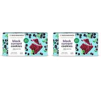 The Beginnings Blackcurrant Raw Cookies 80g - No-Bake Gluten Free, Vegan & Dairy Free, No Refined Sugar, 33% Real Blackcurrants, Slow-Dried at 45°C, Free From Cookies (Pack of 2)
