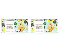 The Beginnings - Coconut and Ginger Cookies - Dairy and Gluten Free - 100% Natural - 80g Pack (Pack of 2)