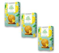 The Beginnings Lemon Oat Cookies (3 * 80g) - Gluten Free Oat Biscuits, Vegan & Dairy Free, Palm Oil Free, Real Lemon & Passion Fruit, Free From Biscuits