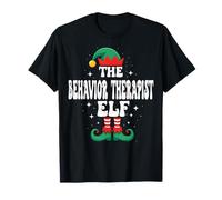 The Behavior Therapist Elf Funny Christmas Matching Family T-Shirt