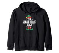 The Behavior Therapist Elf Funny Christmas Matching Family Zip Hoodie