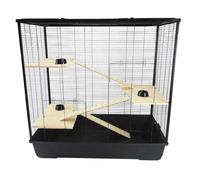 Rat Hamster Cage Grosvenor Grey with Cosy Hammock Metal Bowl Bottle