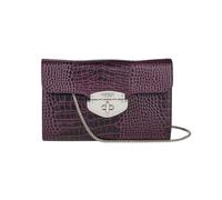 The Belmont Leather Clutch Bag OSPREY LONDON Purple One Size