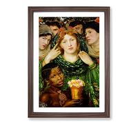 The Beloved by Dante Gabriel Rossetti Framed Print | A2 Walnut Framed Wall Art | Ready to Hang | Modern Nature Picture | Living Room Bedroom Lounge Office
