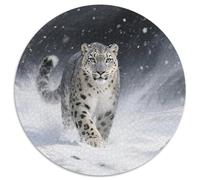 The Bengal Tiger 1000 Pieces Wildlife Round Jigsaw Puzzles What Happens Next Educational Games for Adults And Kids 1000pcs (67.5x67.5cm)
