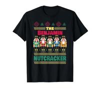 The Benjamin Nutcracker Funny Benjamin Christmas Value Graphic T-Shirt, Men, Black, M