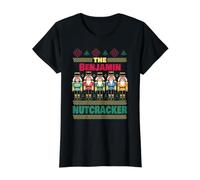 The Benjamin Nutcracker Funny Benjamin Christmas Value Graphic T-Shirt, Women, Black, L