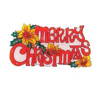 The Benross Christmas Workshop LED Merry Christmas Metallic Silhouette Light, white