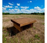 The Bespoke Carpentry Co 3" Chunky Pine Outdoor Coffee Table - Belgium Grey