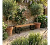 The Bespoke Carpentry Co Classic Outdoor Bench - 240cm - Beech - Narrow - 80cm