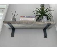 The Bespoke Carpentry Co Industrial Shelves with Brackets - 90cm - Dark Oak