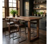 The Bespoke Carpentry Co Live Edge Breakfast Bar - 200cm - Wide - 100cm - Walnut