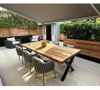 The Bespoke Carpentry Co Outdoor Chunky Dining Table (3") - 1 Bench - Standard (100cm) - 120cm