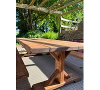 The Bespoke Carpentry Co Outdoor Live Edge Table - No Bench - Standard (100cm) - 240cm