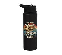 The Best Band Mom Ever Marching Drum Trumpet Music Mother Stainless Steel Insulated Water Bottle